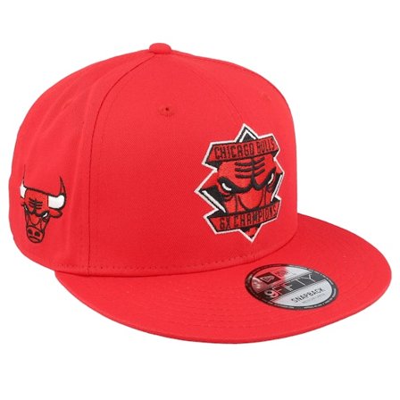 New Era - NBA Red snapback Czapka Z Daszkiem - Chicago Bulls Diamond Patch 9FIFTY Red Snapback @ Hatstore