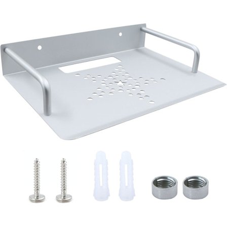 (23 x 16 cm, Silver) Väggfäste för router och repeater - Aluminium Wa