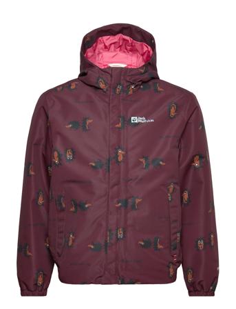 Gleely 2L Ins Print Jkt K Burgundy Jack Wolfskin