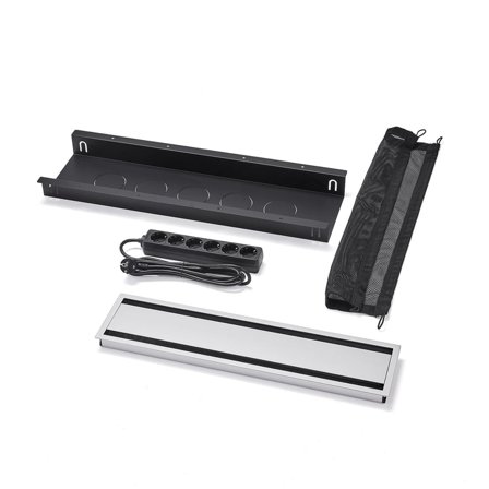 Kabelbox UNIFY, groß, inkl. Verlängerungskabel, silber