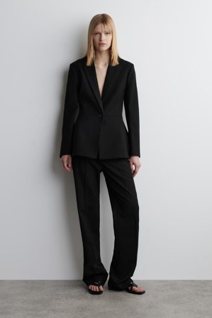 COS Tailored Peplum Blazer in Black - Women
