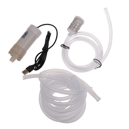 USB-driven vattenpump för akvarier och balkonger med filter i rostfritt stål