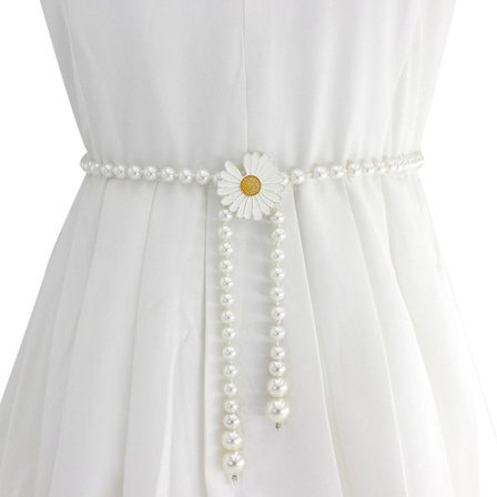 Elegant pärlbälte tunn kedja midjeband 09 09