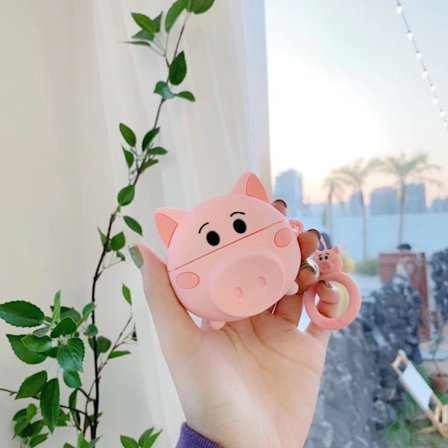 Stöttåligt Apple AirPods Pro Skal i Silikon - Rosa