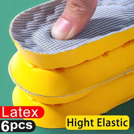6Pcs Latex Memory Foam Insoles for Women Men Soft Foot Support Shoe Pads Sport Insole Feet Care Insert Cushion Orthopedic Shoes