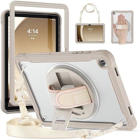 Tåligt hybridfodral för surfplatta med rem och handtag för Samsung Galaxy Tab A9+ X210/X215