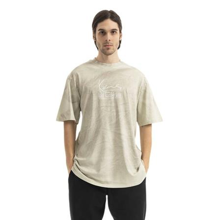 Karl Kani, Koszulka męska Signature KKJ Washed 6034008 Beżowy, Mężczyzna, Rozmiar: S