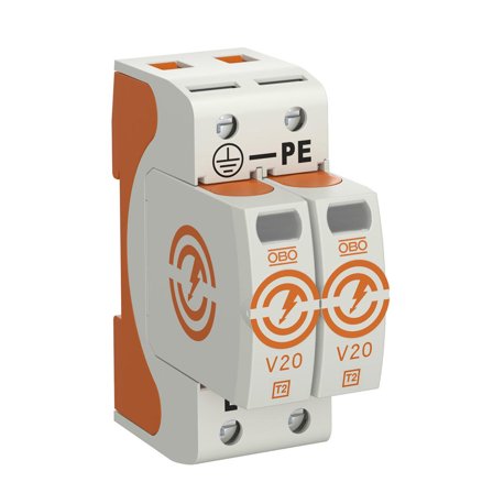 Obo Bettermann 5095162 Ylijännitesuoja asennuksille, joissa ei ole salamansuojaa 2 johdinta, Liitäntätulpat & kaapelit