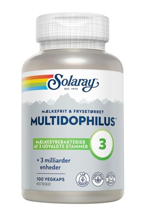Solaray Multidophilus mælkefri 100 kaps., Helse & Madvarer, Ingredienser, Mælkesyrebakterier