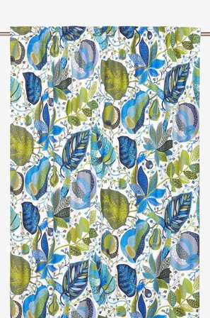 Svanefors - Gardin med multibånd A & E 2-pak - Blå - Gardinfag med rynkebånd - Fra Homeroom