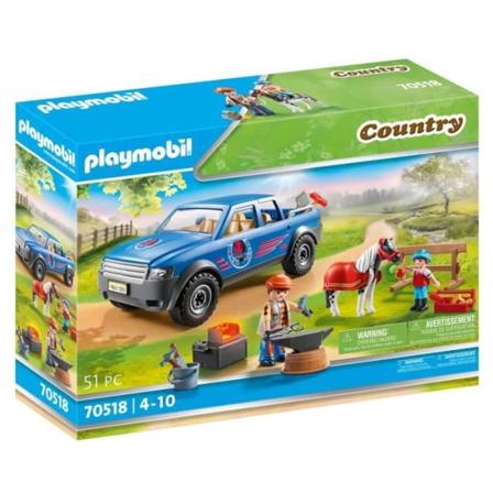 PLAYMOBIL - 70518 - Farrier ja ajoneuvo mobiilitakoineen ja tarvikkeineen - Playmobil Country Flerfärgad