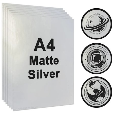 100% Transparent Utskrivbart Vinyl Klistermärkepapper A4 Vinyl Utskriftspapper för Bläckstråleskrivare DIY Etikett Klistermärke Självhäftande Papper