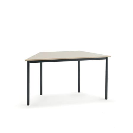 Bord BORÅS TRAPETS, 1200x600x720 mm, birkelaminat, antracitgrå