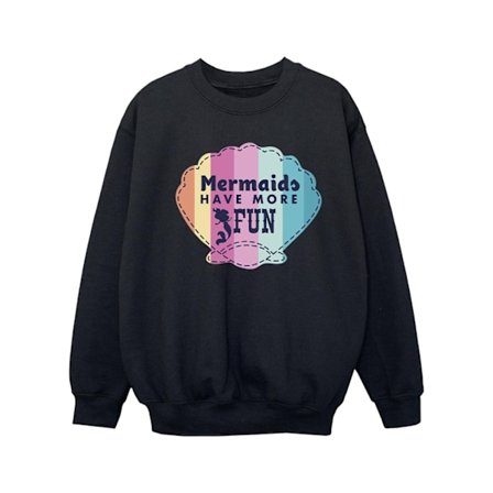 Disney Girls The Little Mermaid Fun Sweatshirt 3-4 år Svart