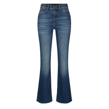Drykorn, Flared Jeans Blauw, Dames, Maat:W30,Katoen