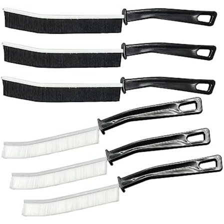 23,5x12cm 6 stk. Fugeskrubber, Multifunktionel Rengøringsbørste, Sprække Rengøringsbørste, til Rengøring af Vægflise, Vindue Ramme