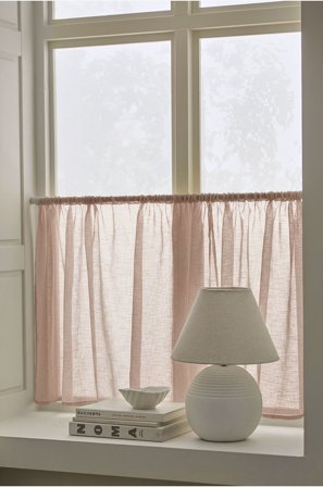 &Home - Kafégardin Mila - Rosa - Liftgardiner - 68X250 - Fra Homeroom