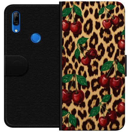 Kompatibelt Plånboksfodral till Huawei Huawei P Smart Z Körsbär leopard mönster körsbär körsbärstryck leopard bakgrund retro rockabilly pinup