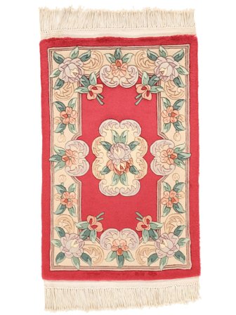 China 90 Line Rug 60X90 Beige/Dark Red Wool, China