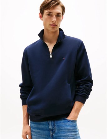 Tommy Hilfiger Essential Intechno 1/4 Zip - Navy - S
