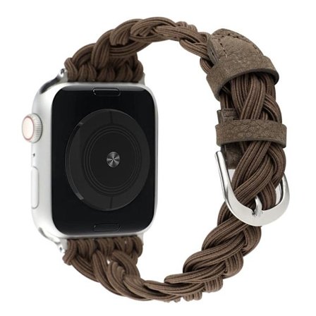 Apple Watch Series 8 (41 mm) armband med elastisk flätning - Brun