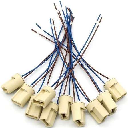 10 stk G9 Keramiske Lampeholdere, Halogenlamper Keramisk Kontakt Sokkel, G9 La