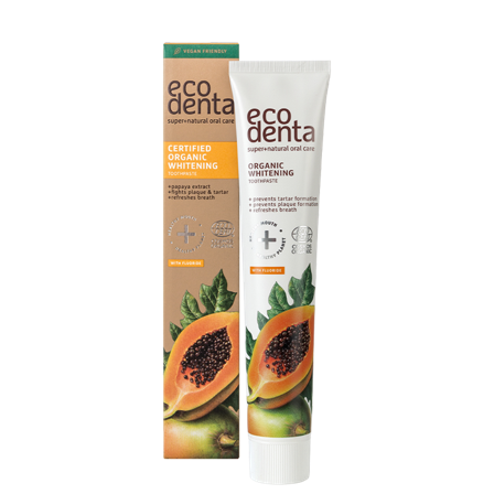Ecodenta Whitening Tandkräm Med Papaya Extract 75 ml