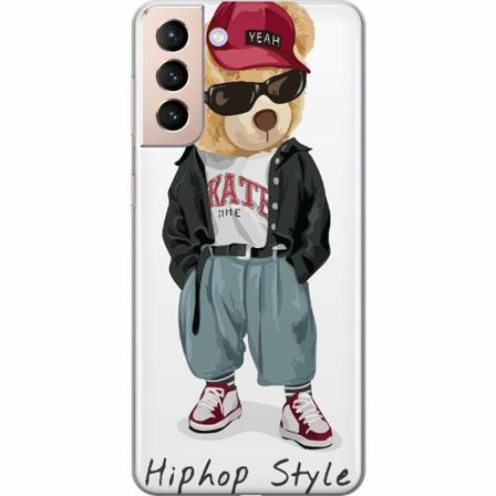 Samsung Galaxy S21 Genomskinligt Skal Fashion Bear