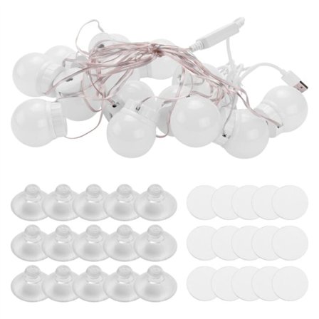 3 lägen färger smink spegel ljus LED touch dimning fåfänga dressing bord glödlampa USB 12V smink spegel vägglampa 14 glödlampor