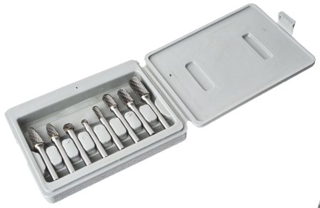 PELA 492790 Hårdmetallfil sats, 8 delar, Fräsa & hyvla