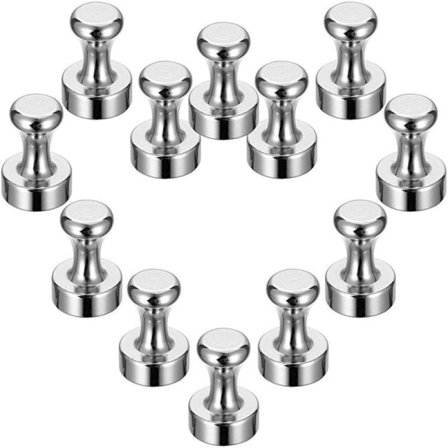 Kjøleskapsmagneter sterke, neodym magnetiske trykknapper tunge for magnetisk whiteboard kontoroppslagstavle kjøkkenkart 12-pakning 12x16MM