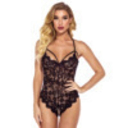 Naisten seksikäs yöasu haaraton bodypuku pitsi alusvaatteet läpinäkyvä avoselkä yöpaita