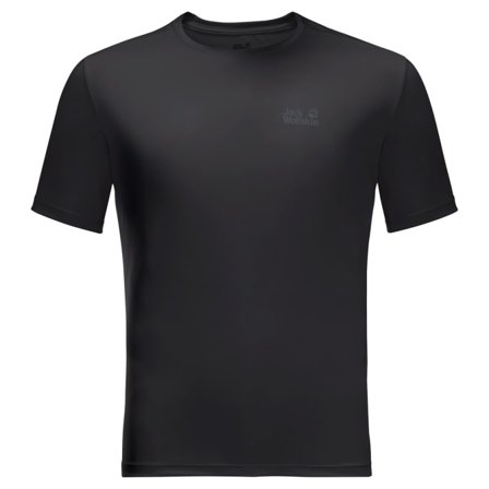 Jack Wolfskin Men's Tech Tee Men Short sleeved fitness sweater Black S