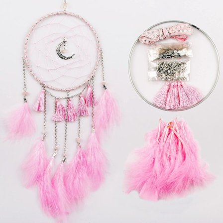 DIY drømmefangersett - Lag drømmefangerutstyr Håndverkssett for barn Soveromsveggdekor Bryllupsfest Bursdag