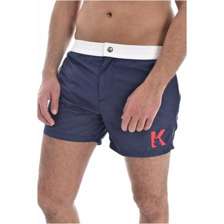 Karl Lagerfeld, Bain shorts Blauw, Heren, Maat:S,polyester