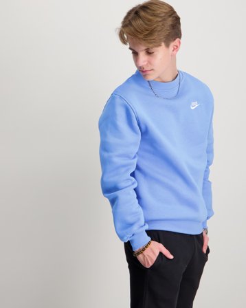 Nike K Nsw Club Flc Crew Ls Lbr Blau Pullover Jungen - Kids Brand Store