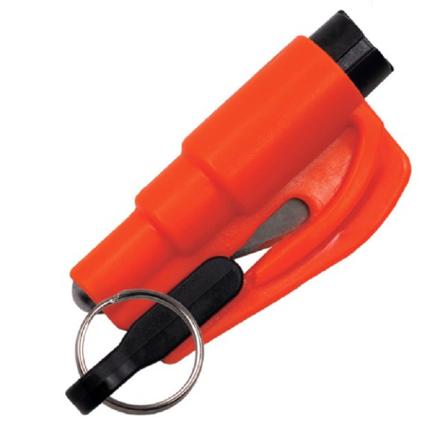 Sæt med 2 nøgleringe til vinduesbryder og sikkerhedsseleklips, orange