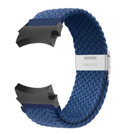 20mm reim for Samsung Galaxy Watch 4/5/6/ pro/classic 45mm 44mm 40mm 43mm 47mm Nylon armbånd uten mellomrom correa Galaxy watch 6 reim z Atlantic Blue
