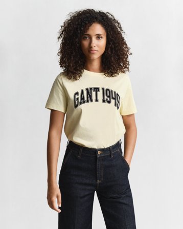 GANT Damen Graphic T-Shirt (L) Gelb