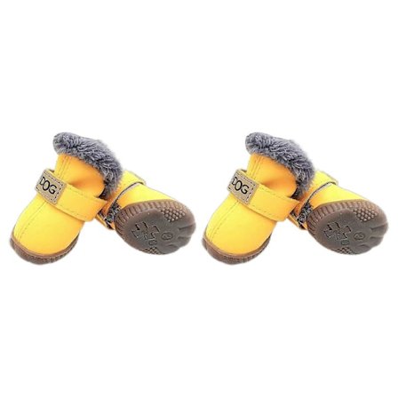 Hundesneestøvler, skridsikre, vandtætte, åndbare, holdbare, komfortable, beskyttende til hvalpe, gule, 1 stk.