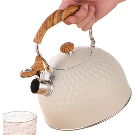 2,5L Elektrisk vannkoker med plystring, egnet for elektriske komfyrtopper, egnet for hjem og restaurant