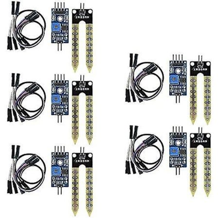 5 stk. Jordhygrometer Fugtighed Detektion Vandsensor Modul Yl-69 Sensor Og Hc-38 Modul Til Arduino