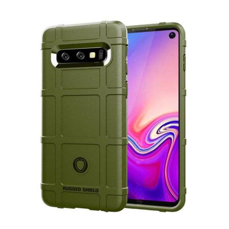 Samsung Galaxy S10 Anti-shock Rutnät Textur - Amre Grön