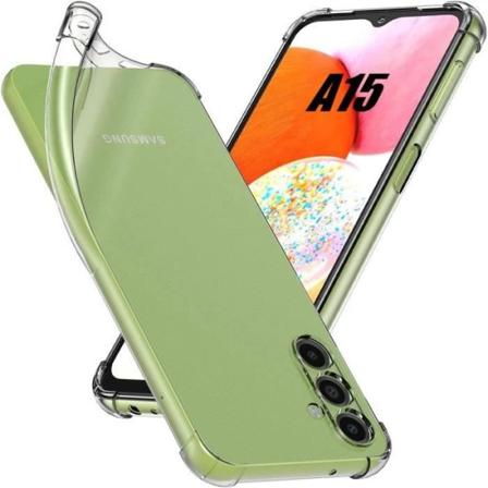 Etui til Samsung Galaxy A15 5G-4G - 4-hjørne beskyttelse Forstærket høj-resistent silikone gennemsigtig Transparent