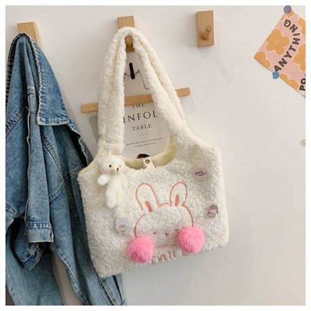 Dam vinter söt axel plysch väska-björn