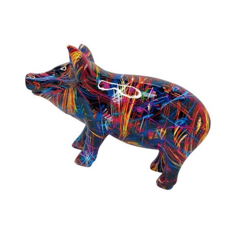 Farvet Gris Statue Borddekoration Samlerobjekt Skrivebordspynt Miniatur Dyrefigur Resin Skulptur til Skrivebord Dagligstue