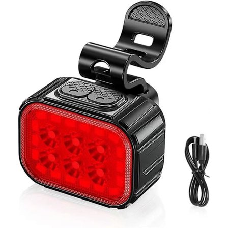 Baklykta för cykel - Batteridriven baklampa för cykel, IPX65 vattentät, för landsvägs- och stadscyklister