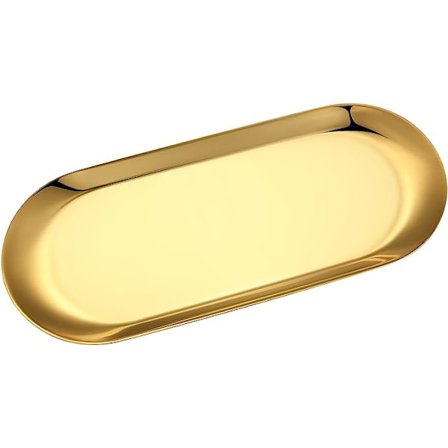 Guld förvaringsbricka, serveringsbrickor i rostfritt stål -30 * 12 cm