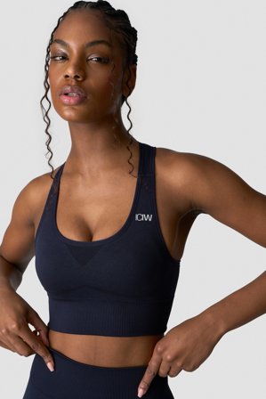 ICANIWILL - Divine Seamless Sports Bra Navy - Sport-BH - Damen - ICIW