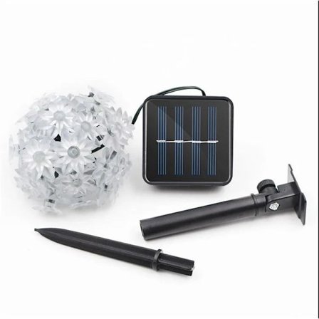 Aurinkokukka-valosarja Ulkokäyttöön Vedenkestävä Paranneltu Kukka-Haltija Valo Puutarhaan Aitaan Terassille Pihalle Joulukuuseen (Lämmin Valkoinen)